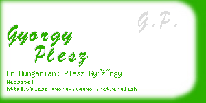 gyorgy plesz business card